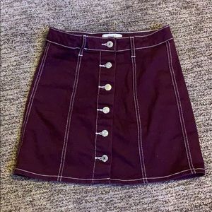 Maroon Mini Skirt